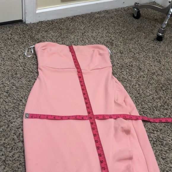 Lulus After Hours Maxi Dress Size Small Pastel Blush Pink Ruffle Strapless Gown - Picture 9 of 10